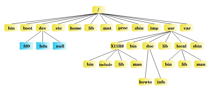 Die Verzeichnisstrukur von Unix