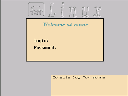 Login-Bildschirm (xdm) bei SuSE