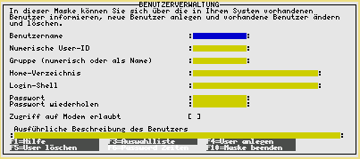 Benutzerverwaltung im Yast